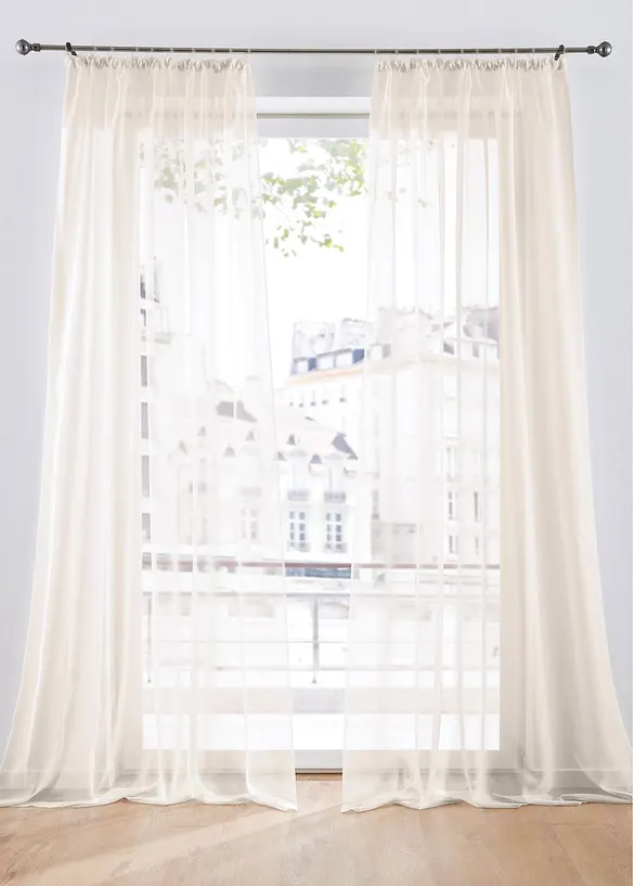 Gardiner av lätt voile (2-pack), bonprix