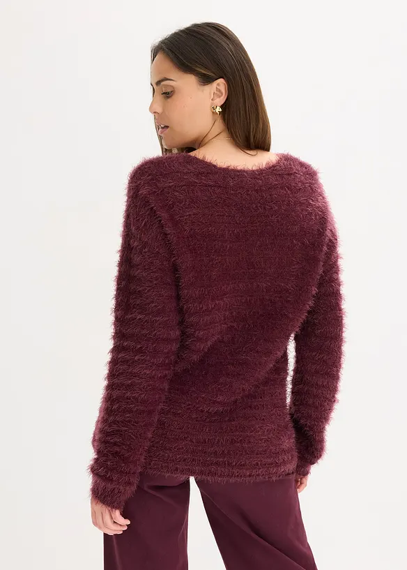 Lång fluffig tröja, bonprix