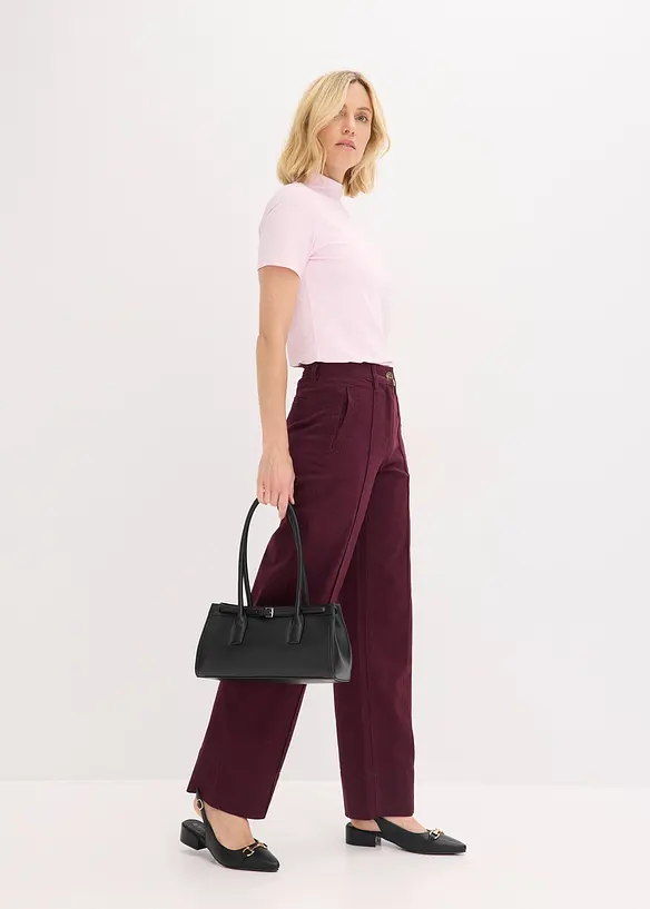 Twillbyxa med pressveck och stolpficka, bonprix