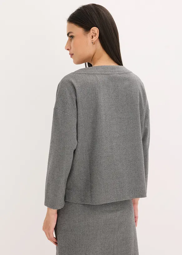 Tunika av stabilt material med fiskbensmönster, bonprix