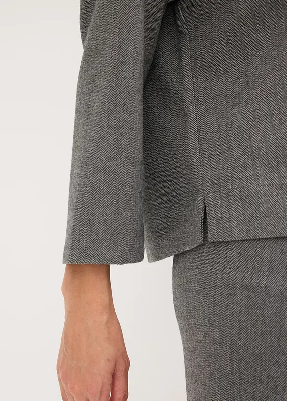 Tunika av stabilt material med fiskbensmönster, bonprix