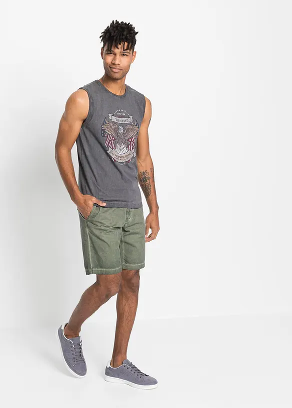 Bomullslinne med tvättad look, bonprix