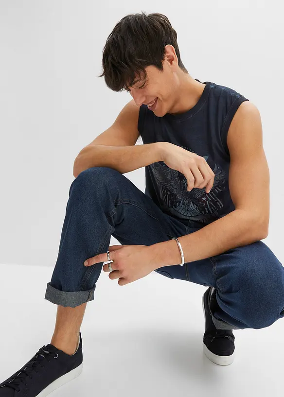 Bomullslinne med tvättad look, bonprix