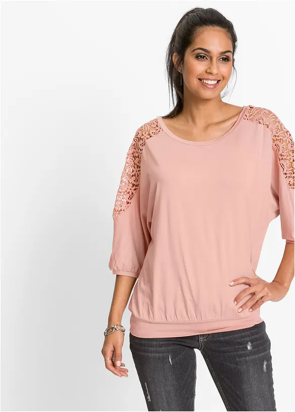 Oversizetopp av viskosmix, bonprix