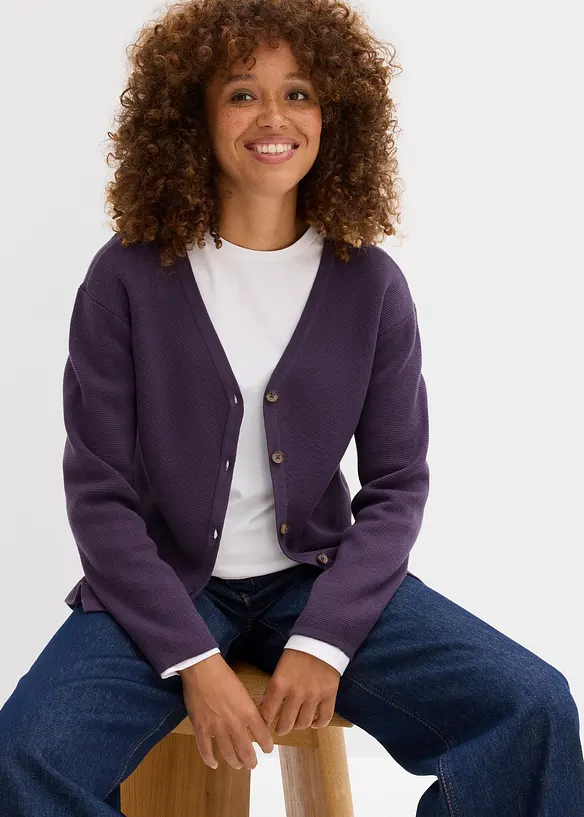 Finstickad cardigan, bonprix
