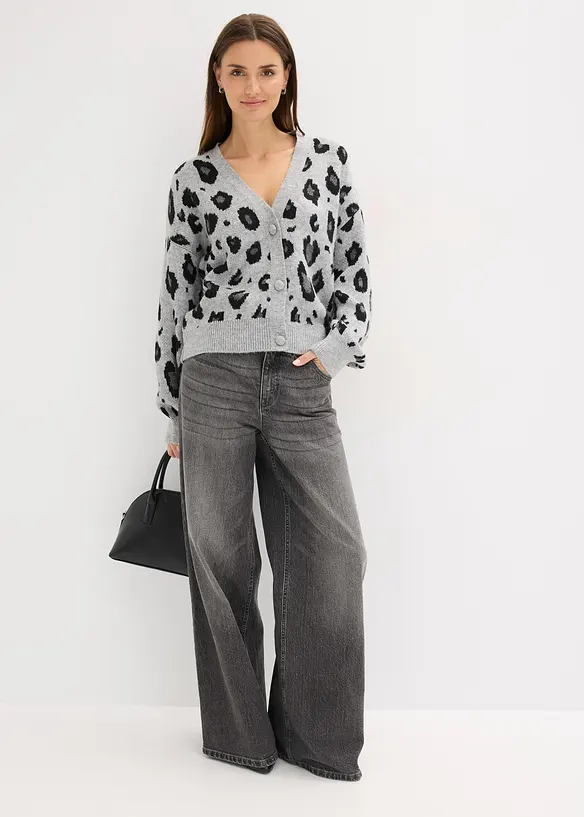 Mönstrad cardigan, bonprix