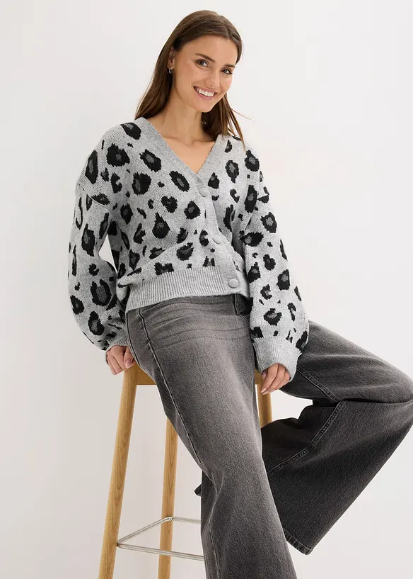 Mönstrad cardigan, bonprix