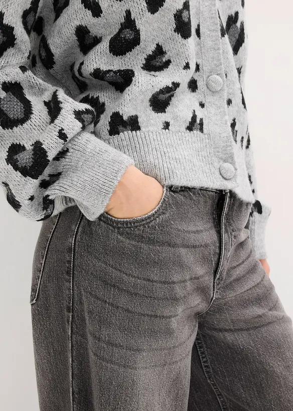 Mönstrad cardigan, bonprix