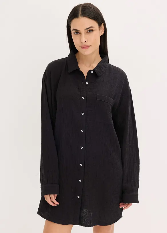 Nattlinne av muslin i oversizemodell, bonprix