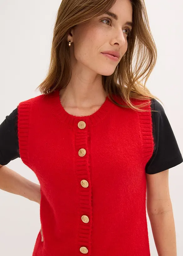 Stickad väst, bonprix