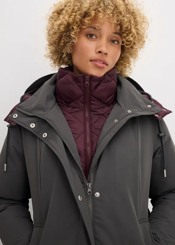 Vattenavvisande funktionsjacka med 2-i-1-look, bonprix