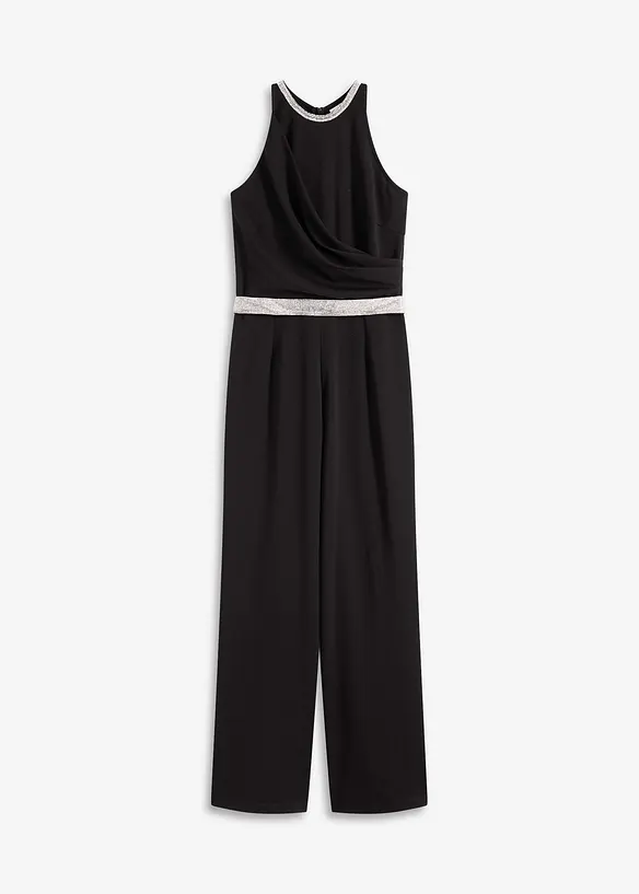 Jumpsuit i kräpp med struktur, bonprix