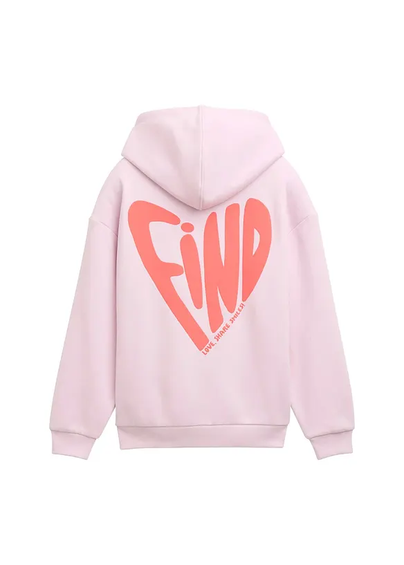 Sweatshirt med luva och tryck på ryggen från Tom Tailor, Tom Tailor