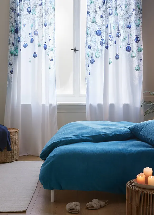 Gardinlängd med julmönster (1-pack), bonprix