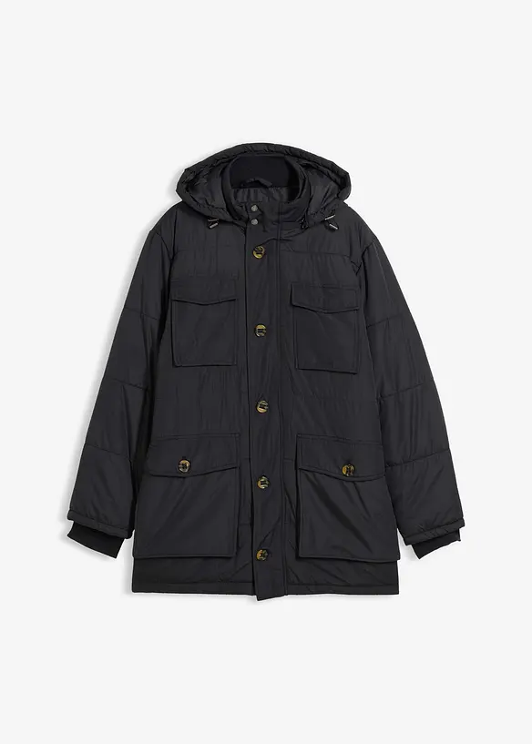 Parkas med avtagbar huva, bonprix