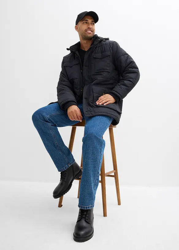 Parkas med avtagbar huva, bonprix