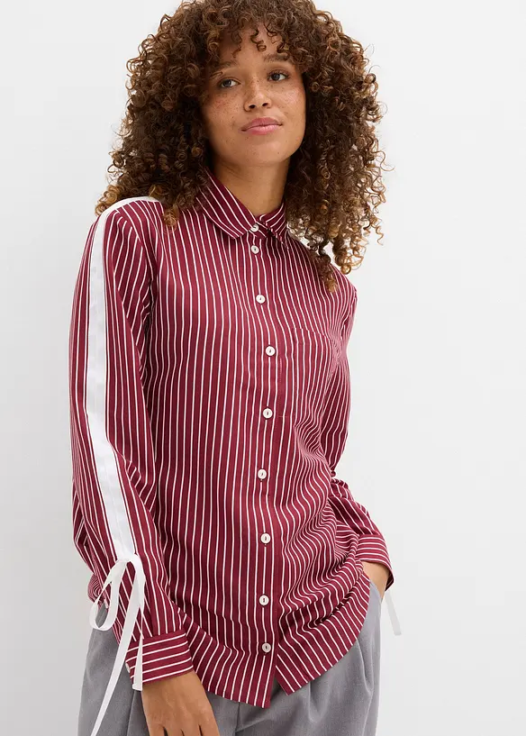 Oversized skjorta av ren, ekologisk bomull, bonprix