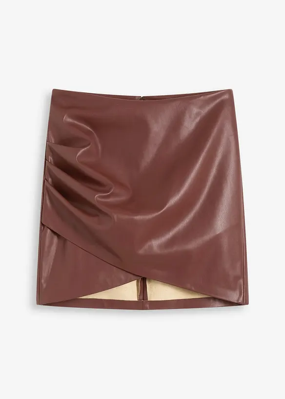 Kort kjol i skinnimitation, bonprix