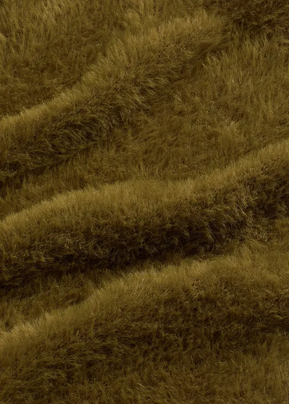 Stickad kjol i fluffigt material, bonprix