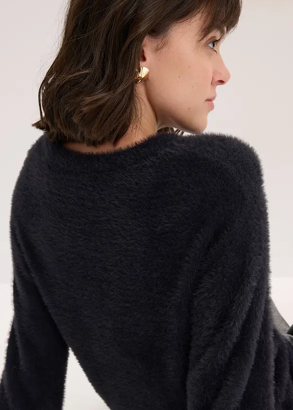 Tröja med plyschkänsla, bonprix