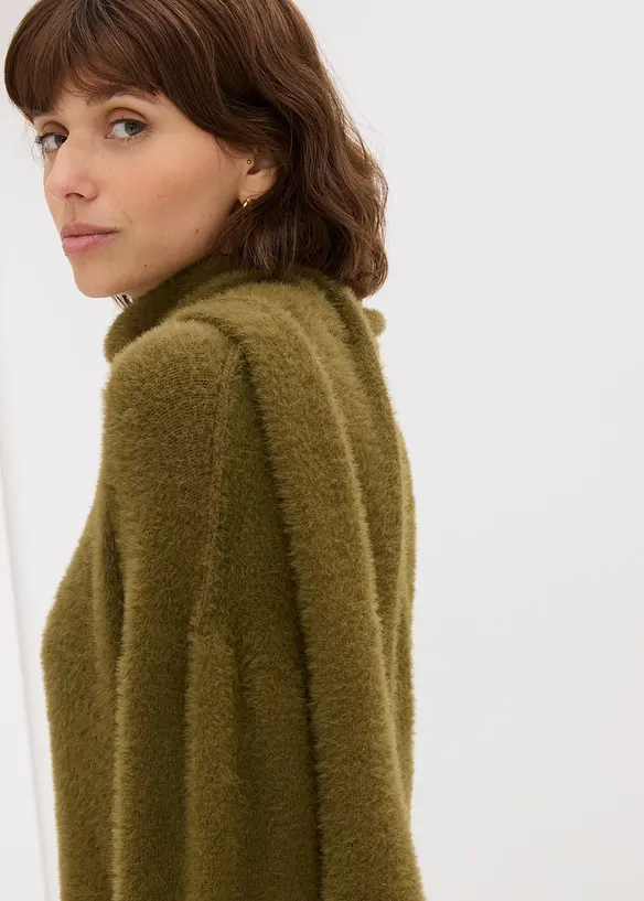 Oversize-tröja med sjal, bonprix