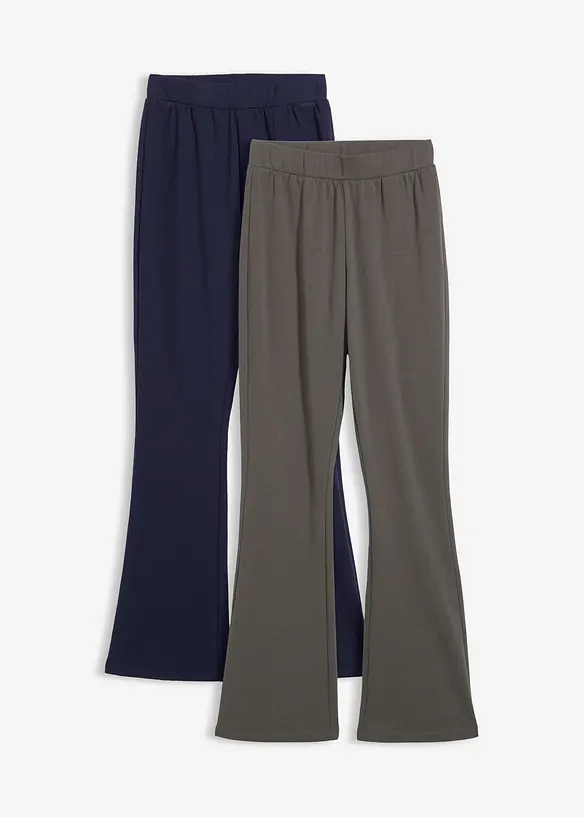 Leggings med ruggad insida, bootcut (2-pack), bonprix