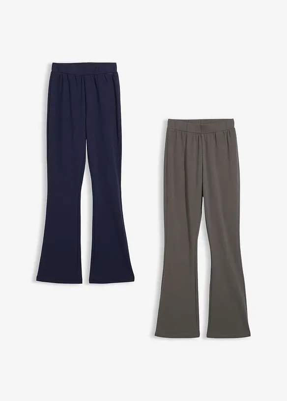 Leggings med ruggad insida, bootcut (2-pack), bonprix