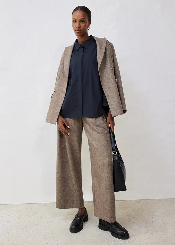 Blus med sidenandel, bonprix