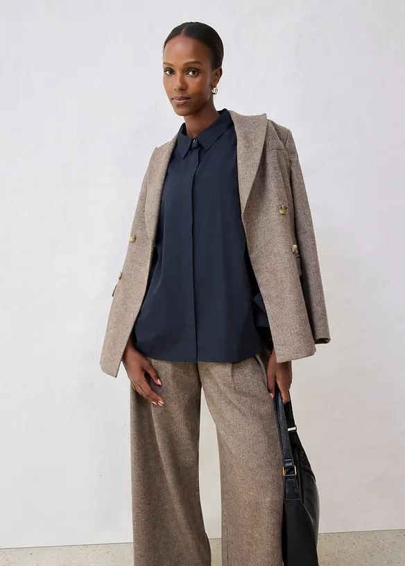 Blus med sidenandel, bonprix