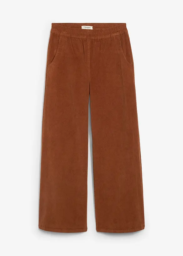 Manchesterbyxa med bekväm high waist, bonprix