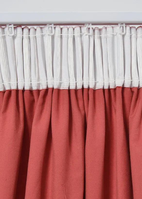 Gardinlängd i sammet av ekologisk bomull (1-pack), bonprix