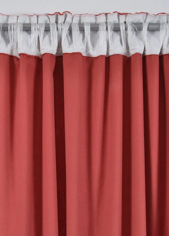 Gardinlängd i sammet av ekologisk bomull (1-pack), bonprix