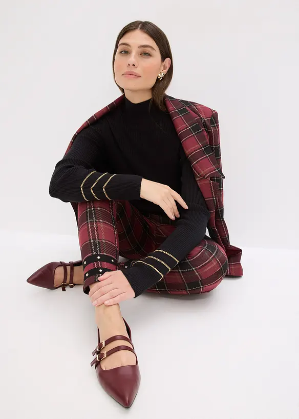 Jeggings med guldiga nitar, bonprix