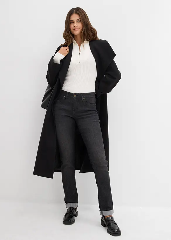 Straight Jeans Mid Waist, Stretch, bonprix