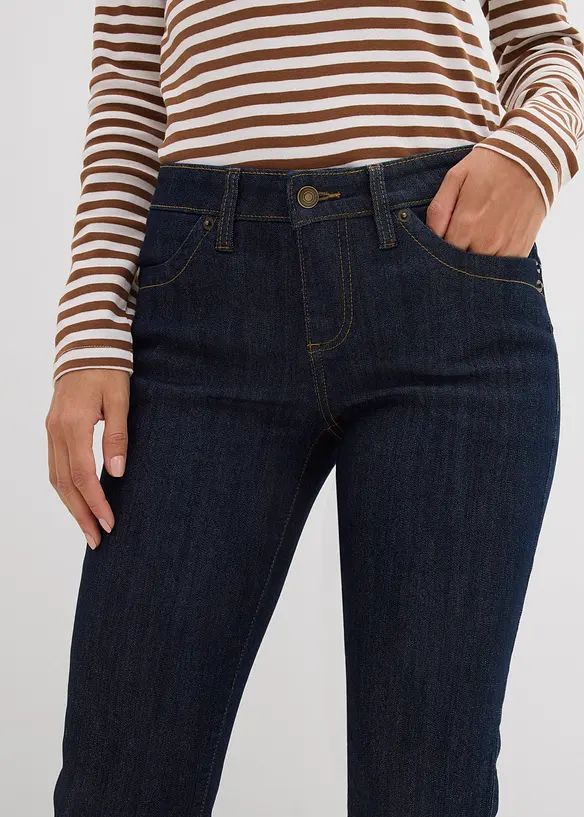 Straight Jeans Mid Waist, Stretch, bonprix