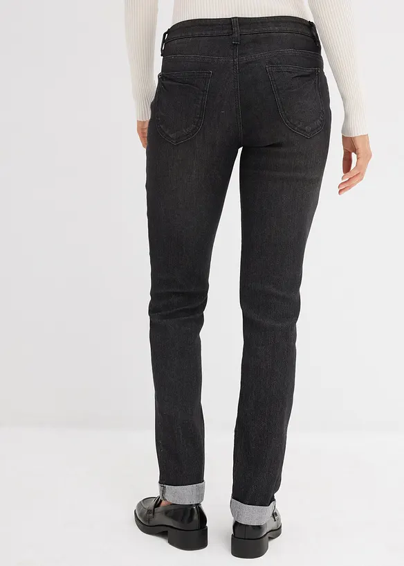 Straight Jeans Mid Waist, Stretch, bonprix