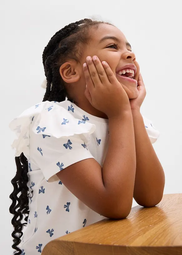 T-shirt av elastisk bomullsmix, bonprix