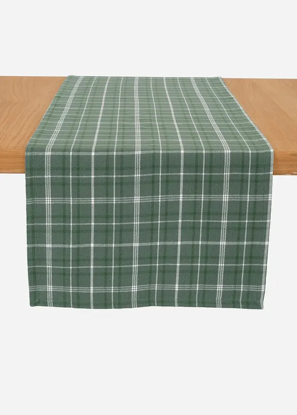 Rutig bordslöpare i ekologisk bomull, bonprix