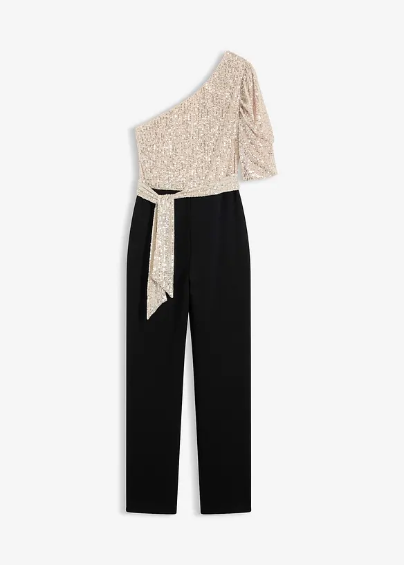 Jumpsuit med paljetter, bonprix