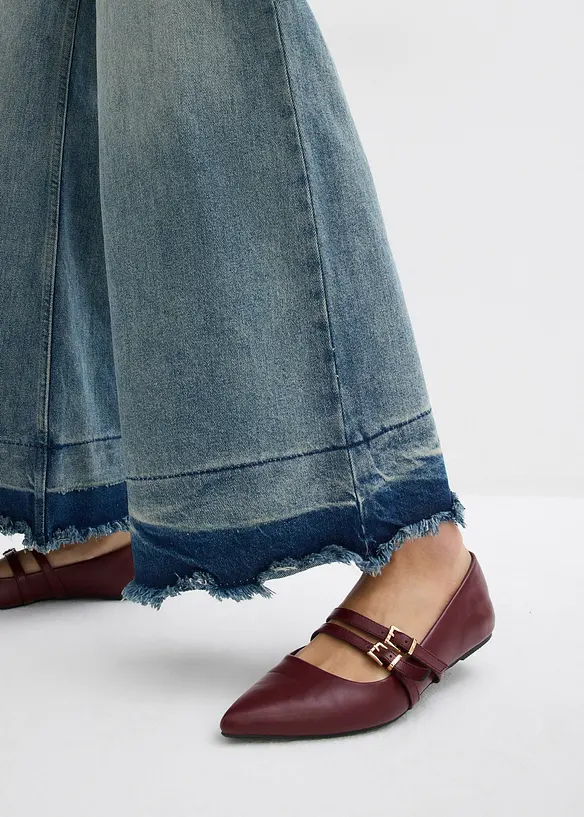 Wide Leg Jeans Mid Waist, bonprix
