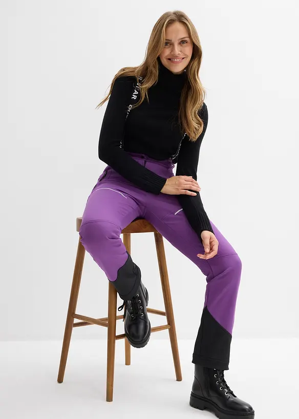 Vattenavvisande funktionsbyxa i softshell med stretchandel, bonprix