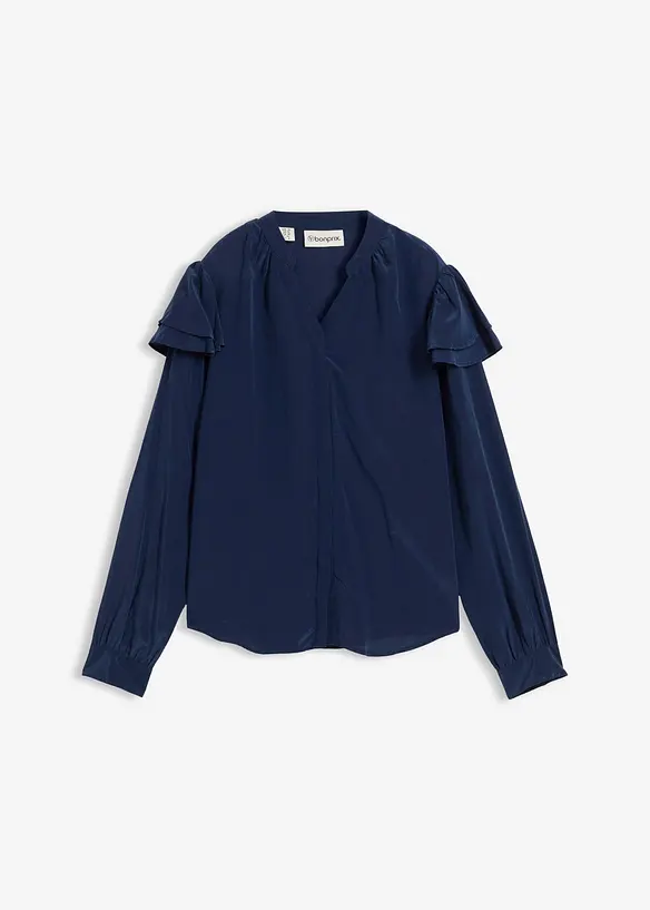 Blus med sidenandel, bonprix