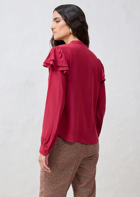 Blus med sidenandel, bonprix