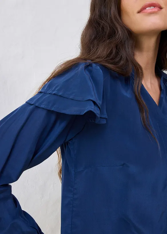 Blus med sidenandel, bonprix