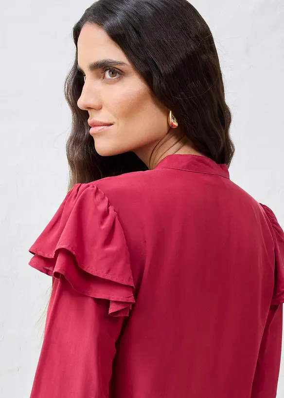 Blus med sidenandel, bonprix
