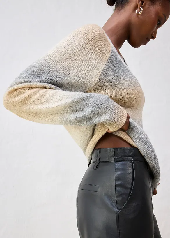 Tröja med ull och Lurex-garn, bonprix