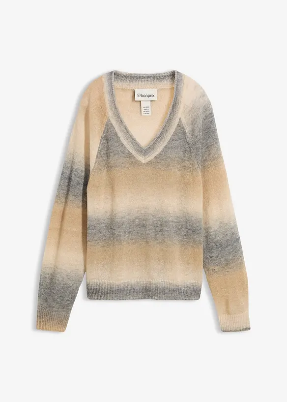 Tröja med ull och Lurex-garn, bonprix