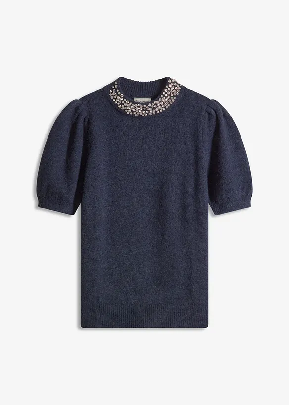 Tröja med strassapplikation, bonprix