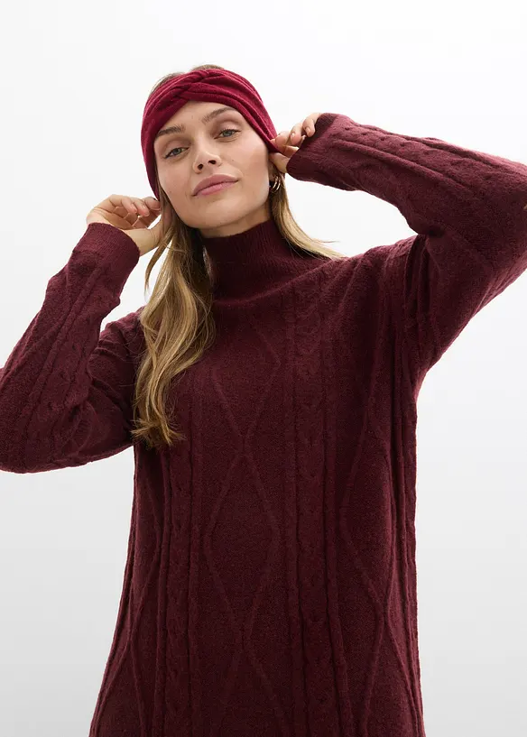 Flätstickad klänning, bonprix