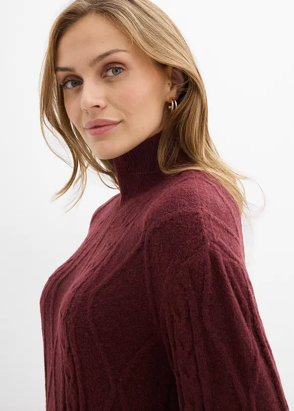 Flätstickad klänning, bonprix